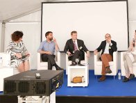 Panelov&aacute; diskuse: zleva, Liz McNamara Hundere (Yara), Louis Mahy (Evropsk&aacute; komise), Ulrich Adam (CEMA), Luc Vernet (Farm Europe), Tiffanie Stephani (Fertilizers Europe) a&nbsp;Jurgen Tack (ELO)