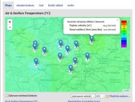 N&aacute;hled na s&iacute;ť meteorologick&yacute;ch stanic ISIDOR