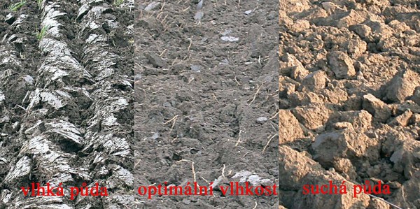 Obr. 9: Podm&iacute;nkou kvalitn&iacute; orby a&nbsp;minimalizace jej&iacute; ekonomick&eacute; n&aacute;ročnosti je jej&iacute; proveden&iacute; za&nbsp;optim&aacute;ln&iacute;ch půdn&iacute;ch podm&iacute;nek