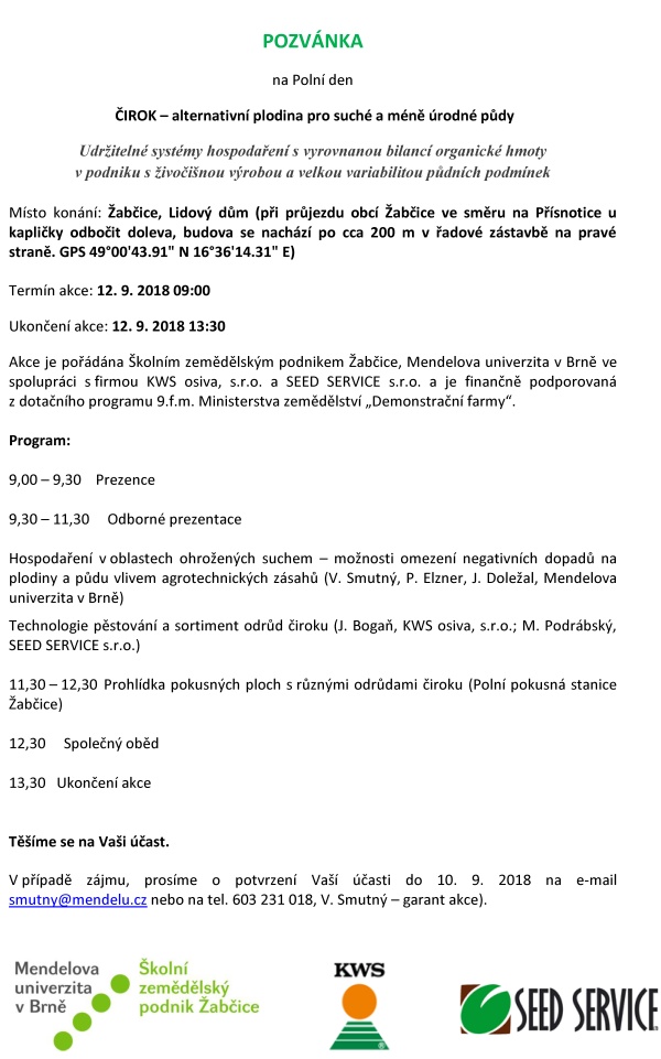ČIROK &ndash; alternativn&iacute; plodina pro such&eacute; a&nbsp;m&eacute;ně &uacute;rodn&eacute; půdy