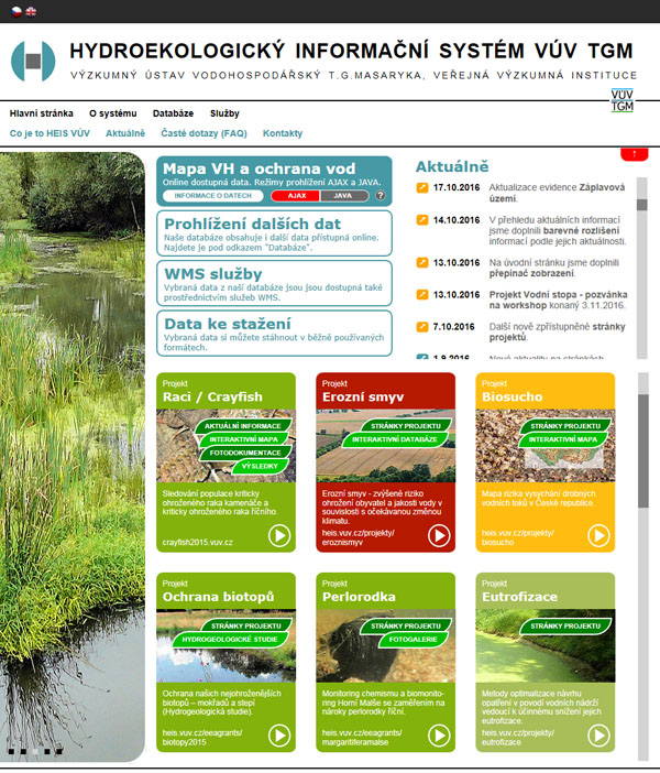 01 V&yacute;zkumn&yacute; &uacute;stav vodohospod&aacute;řsk&yacute; byl pověřen aktualizac&iacute; p&aacute;sem ochrany vod (http://heis.vuv.cz/)